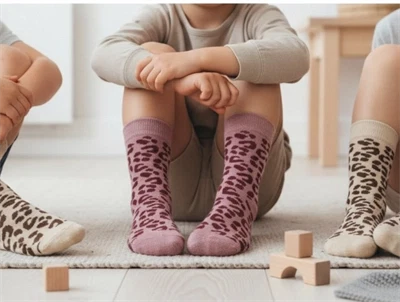 MiniPop strømper leo mix bambus (3-pak)