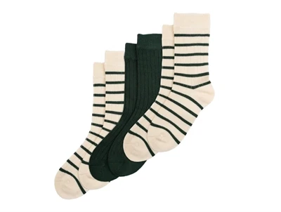 Minipop emerald green mix strømper bambus (3-pak)
