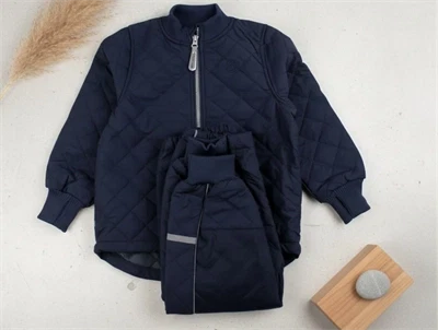 Mikk-line mørkeblå termosæt