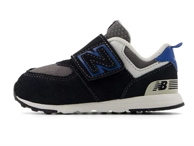 sneaker fra New Balance i sort og blå med velcro fra siden