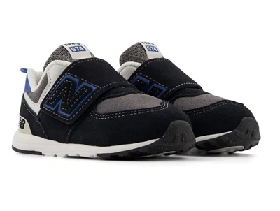 sneaker fra New Balance i sort og blå med velcro