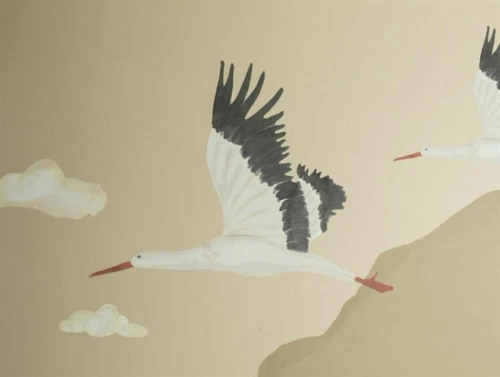 That\'s Mine white stork large wallsticker