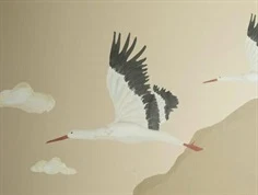 That's Mine white stork large wallsticker