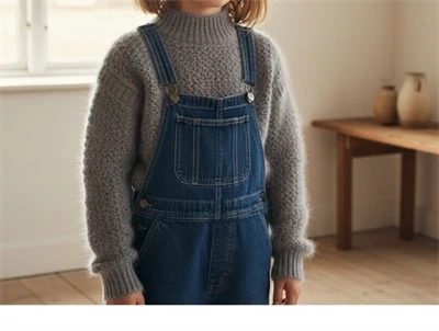 Sofie Schnoor Girls strik grå melange glitter