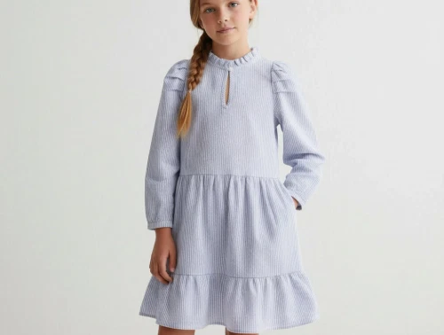 Sofie Schnoor Girls kjole Fantasia blue striber