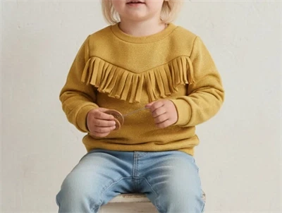 Petit by Sofie Schnoor sweatshirt Metine yellow glitter