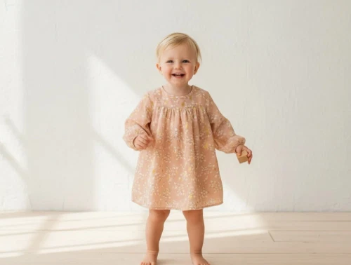 Petit by Sofie Schnoor kjole Francine rose flower gold dot