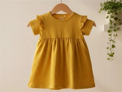 Petit by Sofie Schnoor kjole Synne mustard print