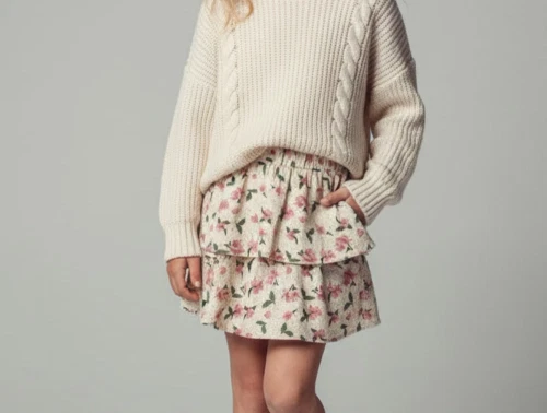 Sofie Schnoor Girls nederdel offwhite flower