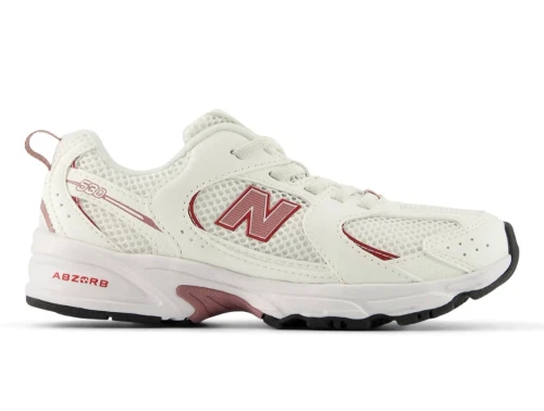 New Balance 530 sneaker hvid med elastiksnøre og mesh