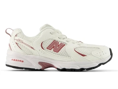 New Balance 530 sneaker hvid med elastiksnøre og mesh