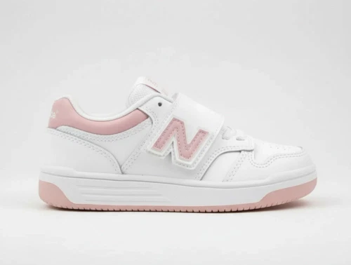 New Balance white/orb pink 480 sneaker