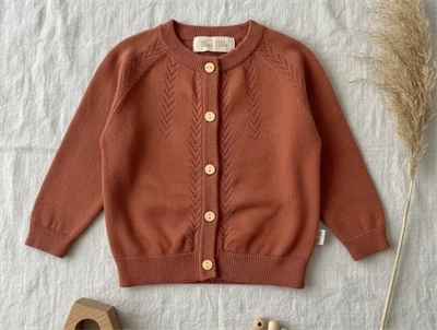 Petit Piao cardigan copper brown