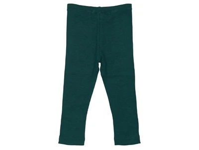 Petit Piao leggings i farven dark sea med ribstruktur set bagfra