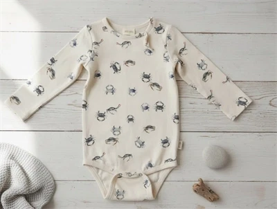 Petit Piao body sea med krabbeprint