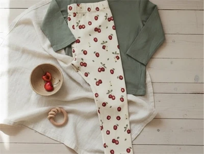Petit Piao apple printet leggings