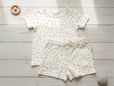 Petit Piao bright red dot sommersæt