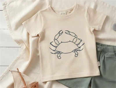 Petit Piao t-shirt fog med krabbemotiv