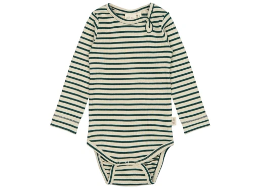 Petit Piao body i dark sea striber set forfra