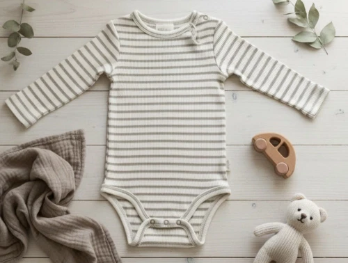 Petit Piao simply taupe stribet body