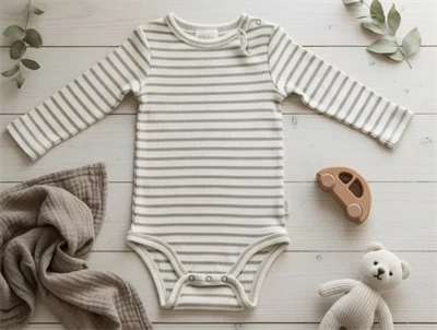Petit Piao simply taupe stribet body
