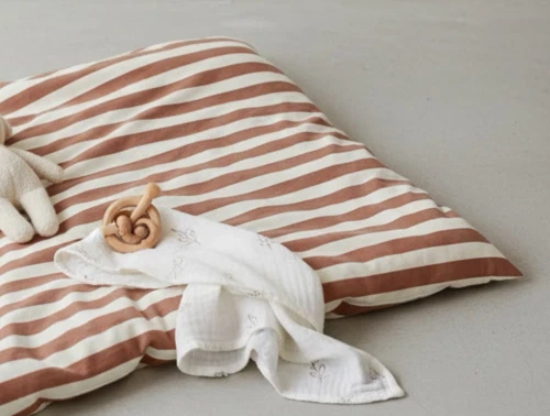 Petit Piao sengetøj baby dusty rose/cream