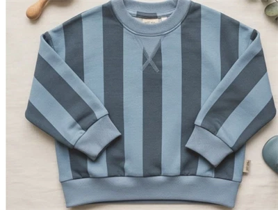 Petit Piao sweatshirt allure blå stribet