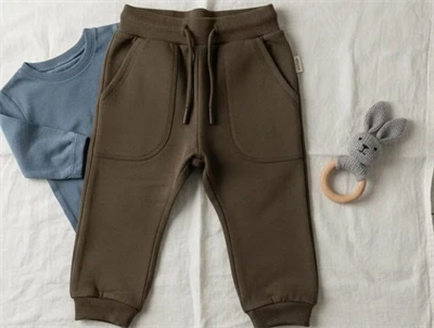 Petit Piao chocolate brown sweatpants