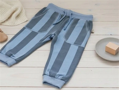 Petit Piao sweatpants allure blå stribet