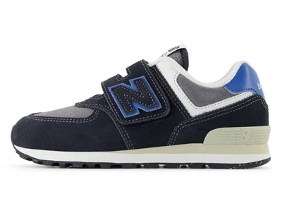 new balance 574 sneaker black blue agate side