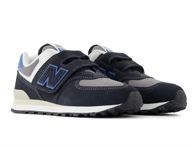 new balance 574 sneaker black blue agate side