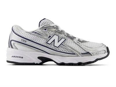 New Balance 740 sneakers hvid/blå/sølv med elastiksnøre