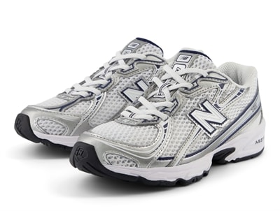 New Balance 740 sneakers hvid/blå/sølv med elastiksnøre (bred)