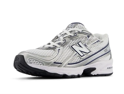 New Balance 740 sneakers hvid/blå/sølv med elastiksnøre