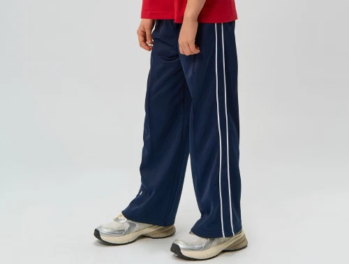 THE NEW bukser navy blazer med sporty striber model stående