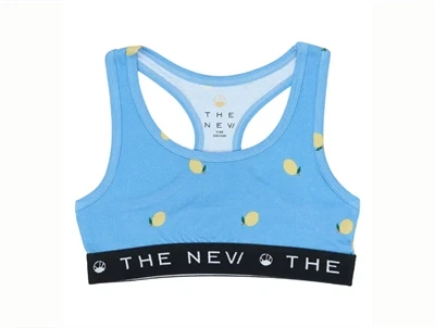 Blå top med citronprint fra THE NEW top gardenia 2-pak