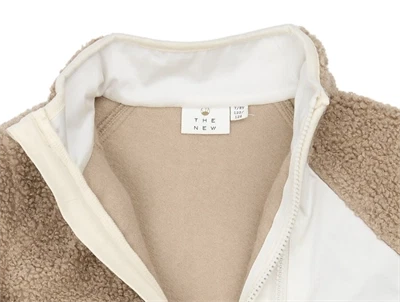 THE NEW teddyjakke gardenia med lynlås og høj krave