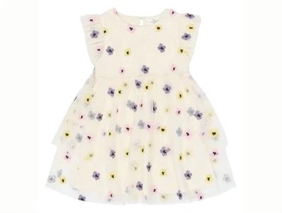 THE NEW Siblings kjole gardenia med blomsterbroderi forfra