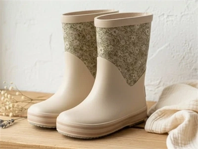 Wheat pale lilac flowers gummistøvle Juno