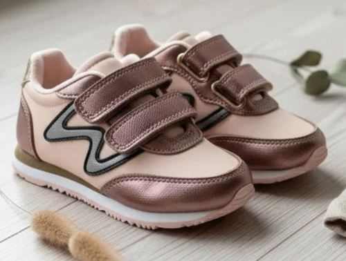 Woden Kids sneaker Manu metallic rose bloom