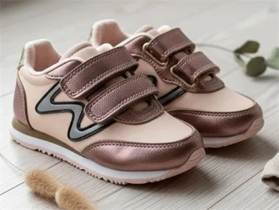 Woden Kids sneaker Manu metallic rose bloom