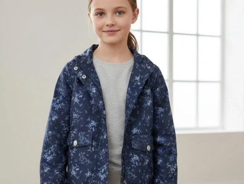 Wheat Dicte windbreaker greyblue flower