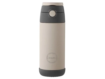 AYA&IDA børne drikkeflaske med sugerør creme beige 350ml