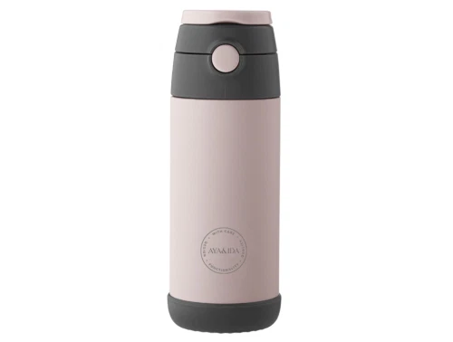 AYA&IDA børne drikkeflaske soft rose med sugerør 350ml