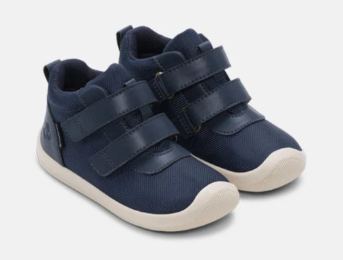 Bundgaard Moon sko i navy med velcro lukning set forfra