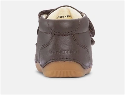 Bundgaard Petit Flower begyndersko dark brown set fra hælkappen