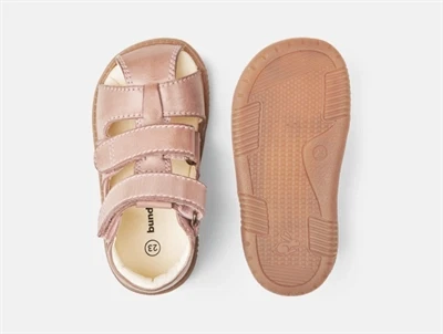 Bundgaard Ranjo sandal vintage rose med lukket tå og velcro