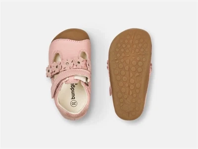Bundgaard Petit Summer Flower sandal vintage rose med blomster og velcro