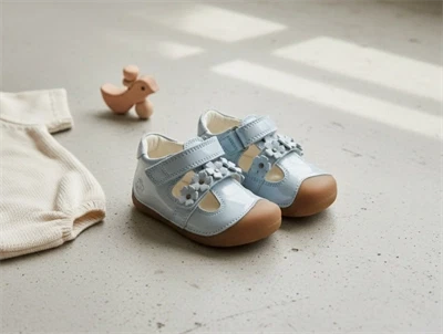 Bundgaard Petit Summer Flower sandal sky med blomster og velcro  