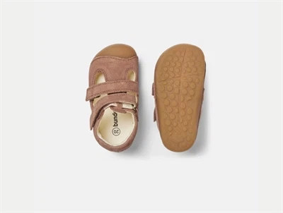 bundgaard petit summer sandal mocha med velcro og lukket tå  